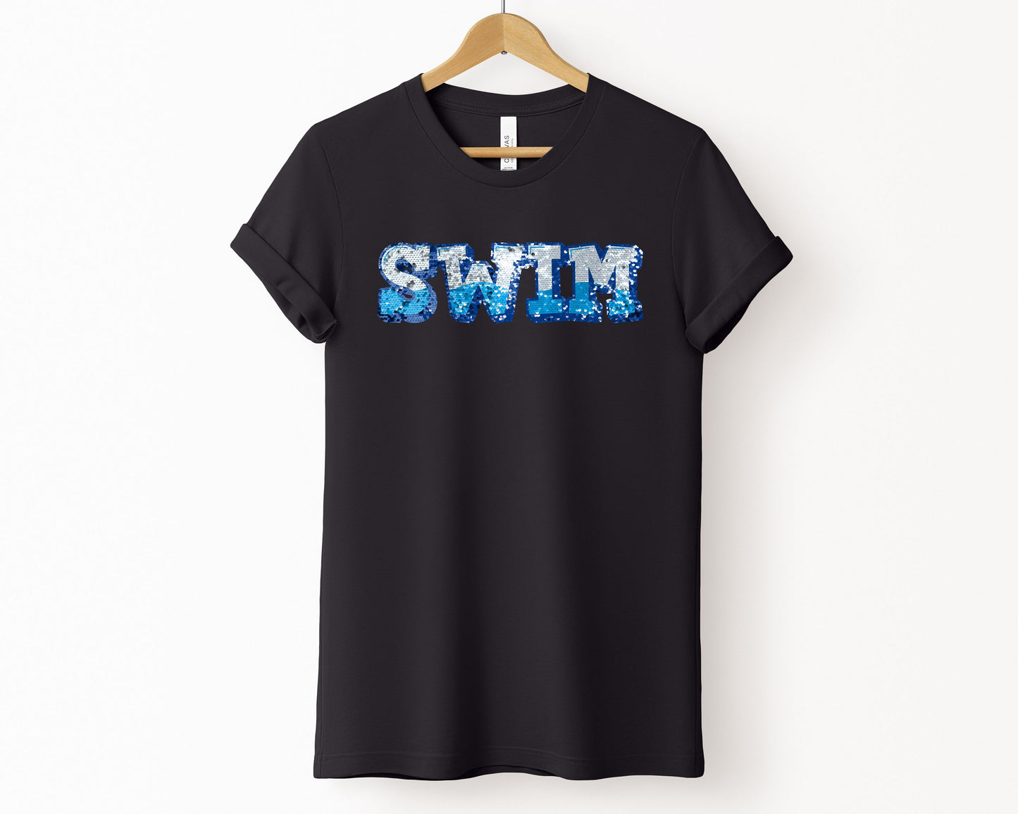 Swim T-Shirt, Sequin texture Effect T-shirt