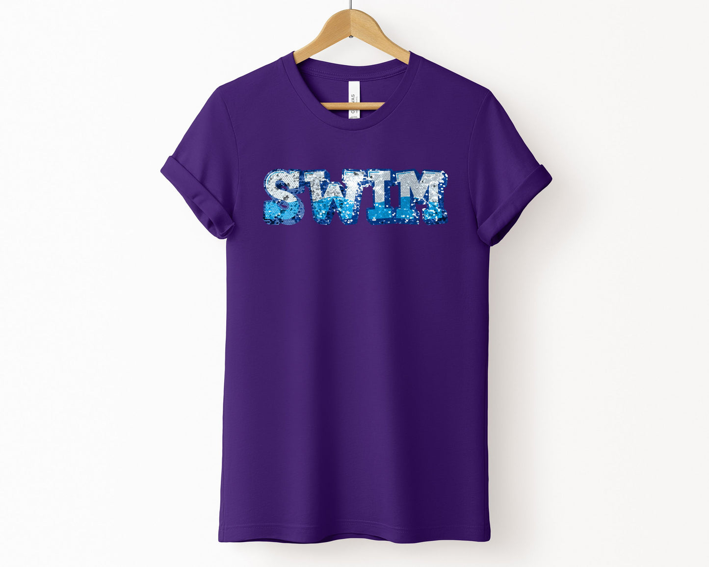 Swim T-Shirt, Sequin texture Effect T-shirt