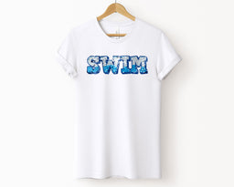 Swim T-Shirt, Sequin texture Effect T-shirt