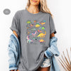 Dinosaur T-shirt, Comfort Color T-Shirt, Dinosaur Shirt, Dinosaur Print Shirt, Paleontology Shirt Dino Shirt Velociraptor Shirt Trex Shirt Aesthetic Dinosaur Gift