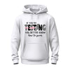 Hoodie – If You're Testing My Waters, You Better Know How to Swim | Bold Swimmer Statement Sweatshirt