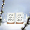 Custom Travel Mug with Cork & Lid • Personalized Coffee Mug • Christmas Gift for Him or Her • Custom Name Mug • Holiday Gift Idea