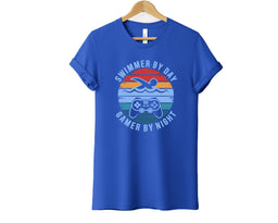 Swimmer at Day, Gamer at Night T-Shirt