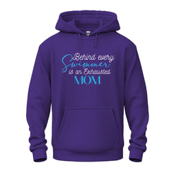 Behind Every Swimmer is an Exhausted Mom Hoodie, Bella Canvas, Swim Team Hoodie, Swim Mom Hoodie